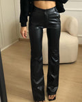 Baily leatherlook pants zwart - SALE