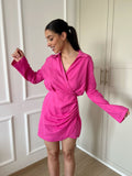 Shannon linnen jurk - Roze
